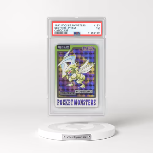 1997 Pocket Monsters Carddass #123 Scyther-Prism (PSA 7 NM)