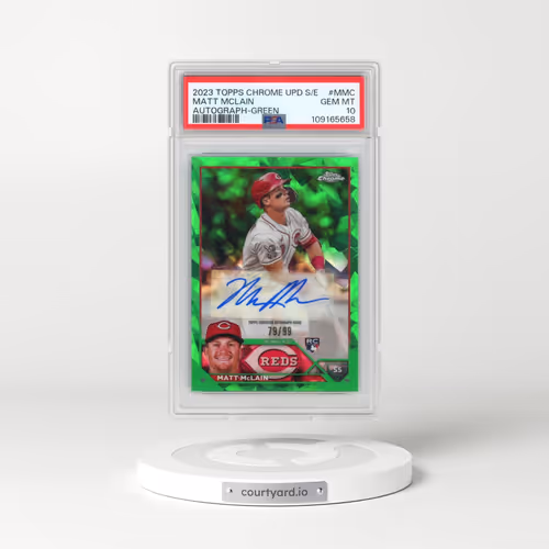 2023 Topps Chrome Update Sapphire Edition Autograph #MMC Matt Mclain - Green (PSA 10 GEM MINT)