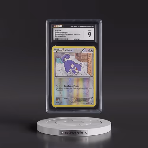 2012 Boundaries Crossed #104/149 Rattata - Reverse Holo (CGC 9 MINT)