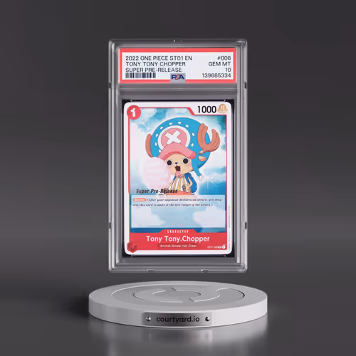 2022 One Piece Starter Deck ST01-Straw Hat Crew #006 Tony Tony Chopper - Super Pre-Release (PSA 10 G