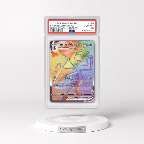 2020 Rebel Clash #195 Inteleon Vmax - Full Art Holo (PSA 10 GEM MINT)