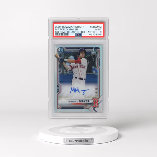 2021 Bowman Draft Chrome Draft Pick Autographs #CDAMM Marcelo Mayer - Refractor (PSA 9 MINT)