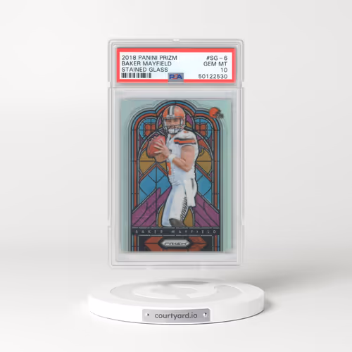 2018 Panini Prizm Stained Glass #SG-6 Baker Mayfield (PSA 10 GEM MINT)