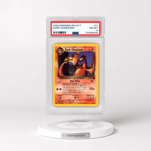 2000 Pokémon Rocket #21 Dark Charizard (PSA 8 NM-MT)