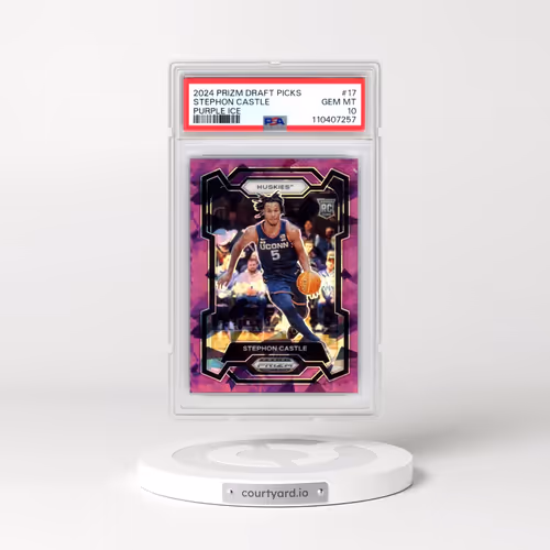 2024 Panini Prizm Draft Picks #17 Stephon Castle - Purple Ice (PSA 10 GEM MINT)