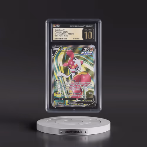 2021 Evolving Skies #185/203 Medicham V - Ultra Rare Holo (CGC 10 PRISTINE)