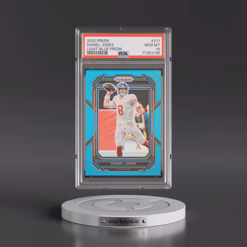 2022 Panini Prizm #217 Daniel Jones - Light Blue Prizm (PSA 10 GEM MINT)
