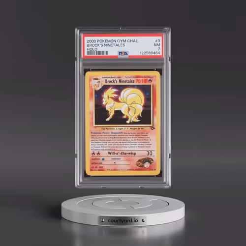 2000 Pokémon Gym Challenge #3 Brock's Ninetales - Holo (PSA 7 NM)