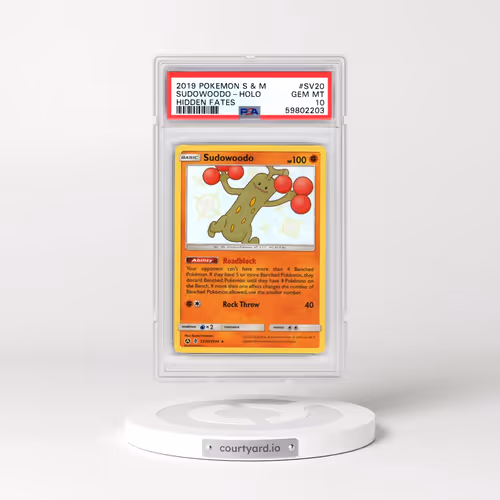 2019 Pokémon Sun & Moon Hidden Fates #SV20 Sudowoodo - Holo (PSA 10 GEM MINT)