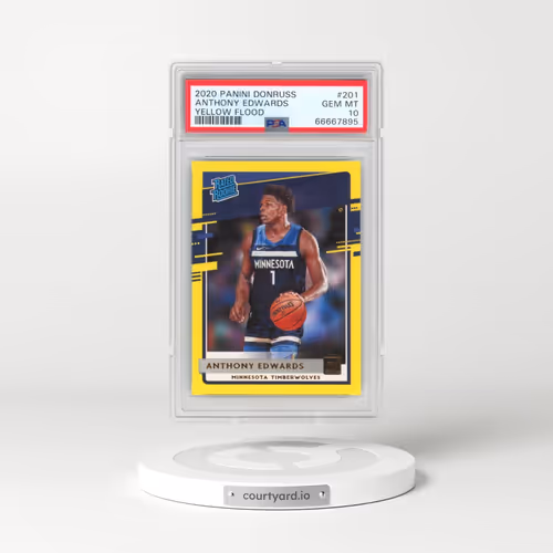 2020 Panini Donruss #201 Anthony Edwards - Yellow Flood (PSA 10 GEM MINT)