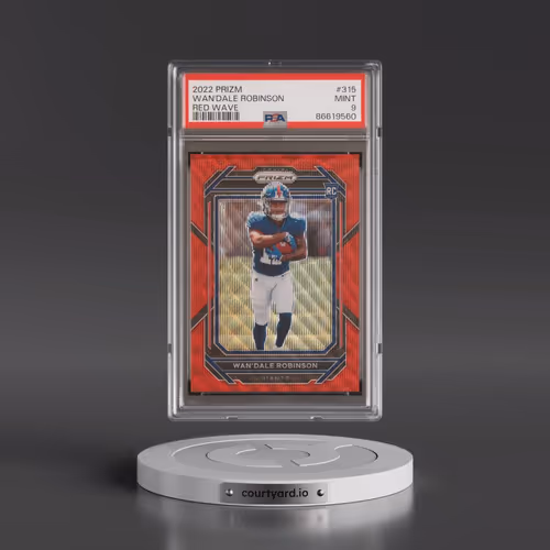2022 Panini Prizm #315 Wan'Dale Robinson - Red Wave (PSA 9 MINT)
