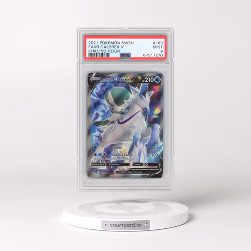 2021 Pokémon Sword & Shield Chilling Reign #163 Ice Rider Calyrex V - Holo Full Art (PSA 9 MINT)
