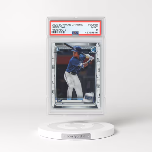 2020 Bowman Chrome Prospects #BCP30 Jhon Diaz (PSA 9 MINT)