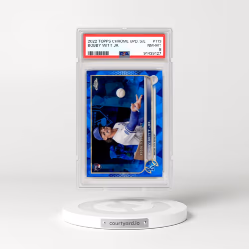 2022 Topps Chrome Update Sapphire Edition #113 Bobby Witt Jr. (PSA 8 NM-MT)