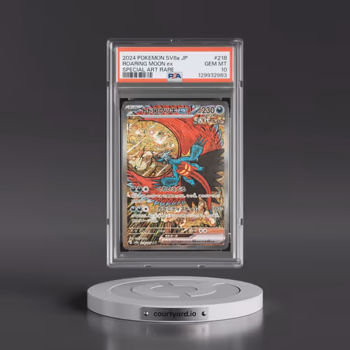 2024 Pokémon Sv8a-Terastal Fest EX #218 Roaring Moon EX - Holo Special Art Rare (PSA 10 GEM MINT)