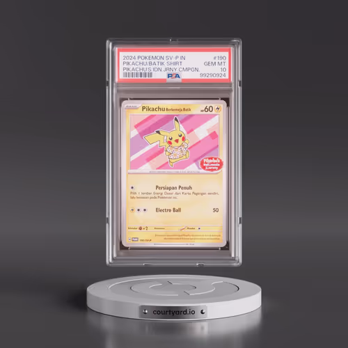 2024 Pokémon SV-P Promo #190 Pikachu in Batik Shirt - Pikachu's Indonesia Journey Campaign (PSA 10 G