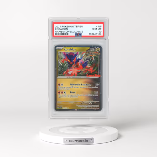 2024 Pokémon Tef EN-Temporal Forces #119 Koraidon - Gamestop Exclusive (PSA 10 GEM MINT)