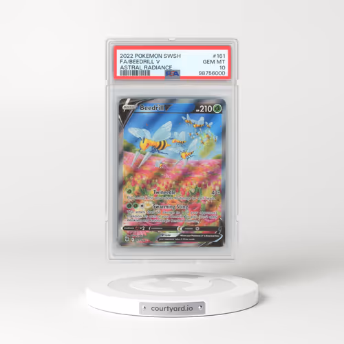 2022 Pokémon Sword & Shield Astral Radiance #161 Beedrill V - Holo Full Art (PSA 10 GEM MINT)