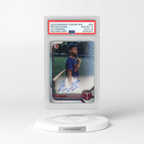 2022 Bowman Chrome Mega Box Autographs #BA Bryan Acuna (PSA 10 GEM MINT)
