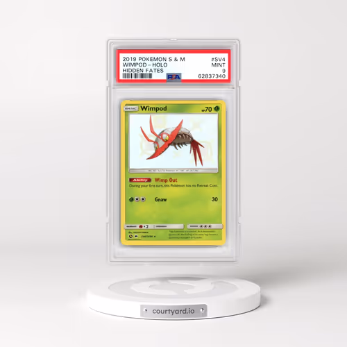2019 Pokémon Sun & Moon Hidden Fates #SV4 Wimpod - Holo (PSA 9 MINT)