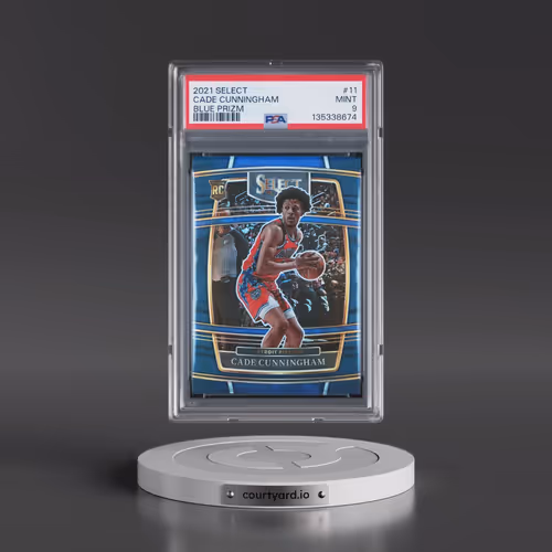 2021 Panini Select #11 Cade Cunningham - Blue Prizm (PSA 9 MINT)