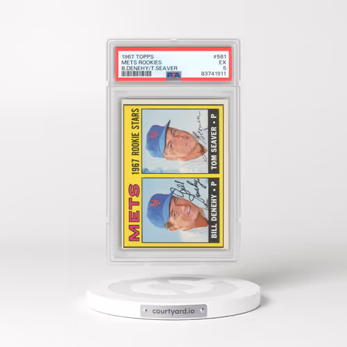 1967 Topps #581 Mets Rookies - B.Denehy/T.Seaver (PSA 5 EX)