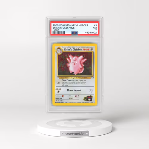 2000 Pokémon Gym Heroes #3 Erika's Clefable - Holo (PSA 7 NM)