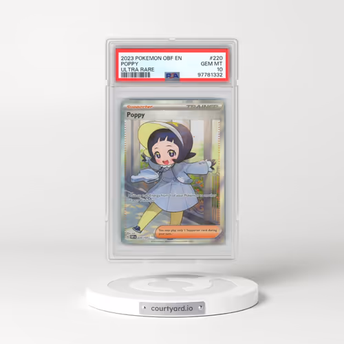 2023 Pokémon Obf EN-Obsidian Flames #220 Poppy - Ultra Rare (PSA 10 GEM MINT)