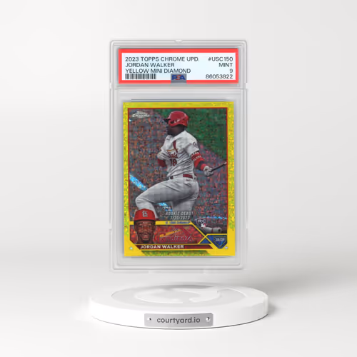 2023 Topps Chrome Update #USC150 Jordan Walker - Yellow Mini Diamond Refractor (PSA 9 MINT)