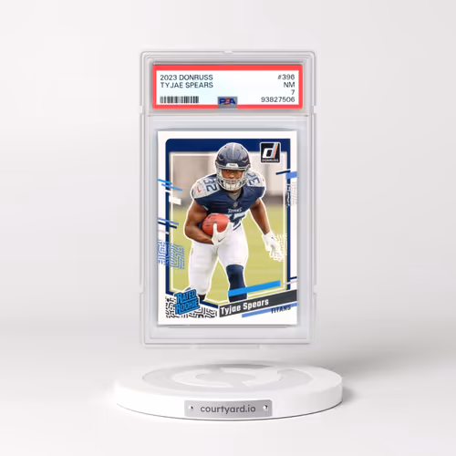 2023 Panini Donruss #396 Tyjae Spears (PSA 7 NM)