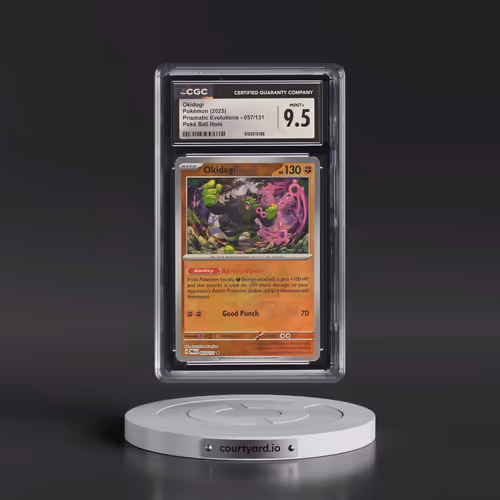 2025 Prismatic Evolutions - PRE EN #057/131 Okidogi - Poké Ball Holo (CGC 9.5 MINT+)