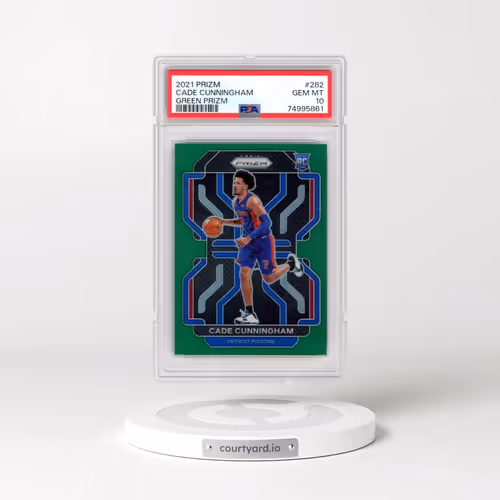 2021 Panini Prizm #282 Cade Cunningham - Green Prizm (PSA 10 GEM MINT)
