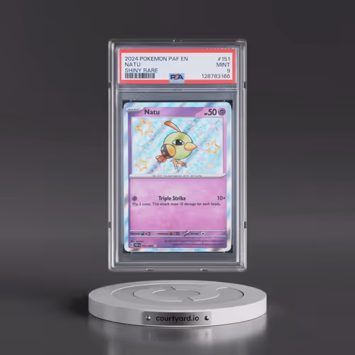2024 Pokémon Paf EN-Paldean Fates #151 Natu - Shiny Rare (PSA 9 MINT)
