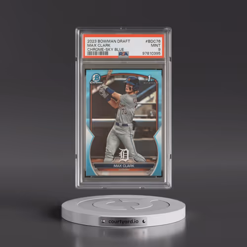 2023 Bowman Draft #BDC76 Max Clark - Chrome-Sky Blue Refractor (PSA 9 MINT)