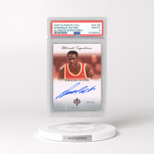 2007 Ultimate Collection Ultimate Signatures #US-DO Dominique Wilkins (PSA 8 NM-MT)