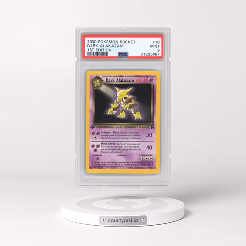 2000 Pokémon Rocket #18 Dark Alakazam - 1st Edition (PSA 9 MINT)