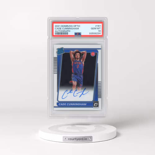 2021 Panini Donruss Optic #161 Cade Cunningham - Autograph (PSA 10 GEM MINT)
