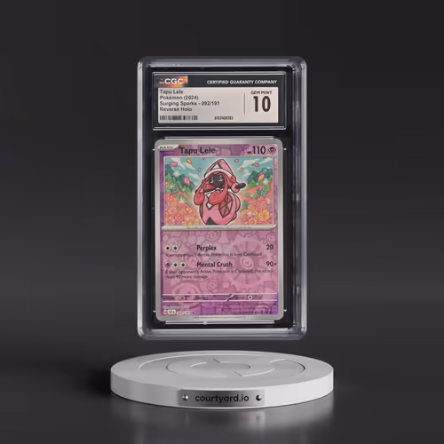 2024 Surging Sparks - SSP EN #092/191 Tapu Lele - Reverse Holo (CGC 10 GEM MINT)