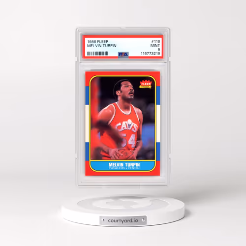 1986 Fleer #116 Melvin Turpin (PSA 9 MINT)