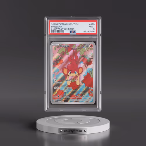 2025 Pokémon Wht EN-White Flare #099 Pansear - Illustration Rare (PSA 9 MINT)