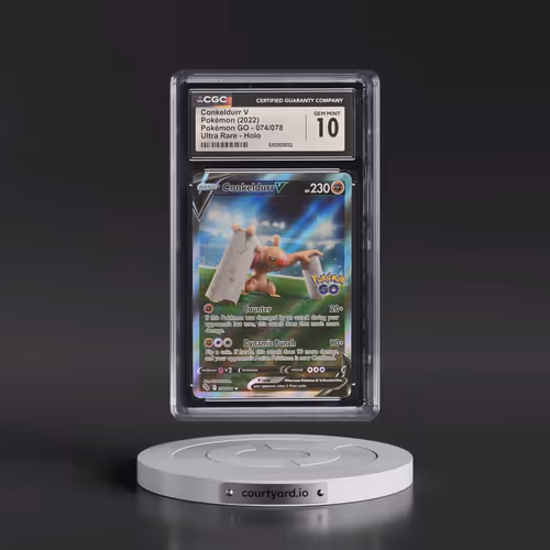 2022 Pokémon GO #074/078 Conkeldurr V - Ultra Rare Holo (CGC 10 GEM MINT)