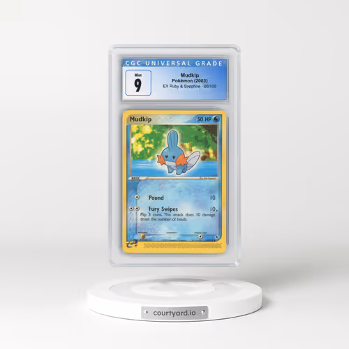 2003 EX Ruby & Sapphire (2003 Copyright, w/ "e" Symbol) #60/109 Mudkip (CGC 9 MINT)