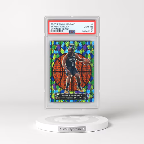 2020 Panini Mosaic Stained Glass #8 James Harden (PSA 10 GEM MINT)