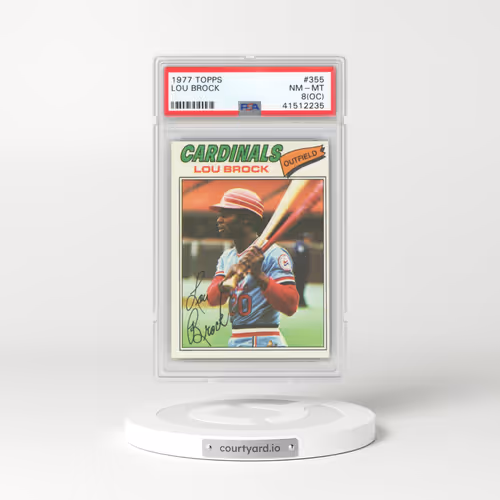 1977 Topps #355 Lou Brock (PSA 8 NM-MT)