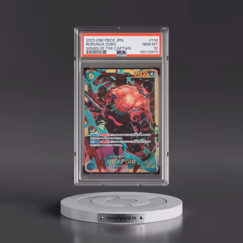 2023 One Piece Japanese OP06-Wings of the Captain #118 Roronoa Zoro (PSA 10 GEM MINT)