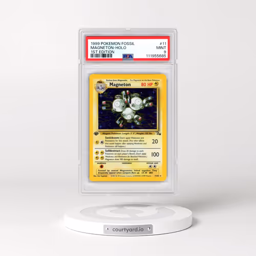 1999 Pokémon Fossil #11 Magneton - 1st Edition Holo (PSA 9 MINT)