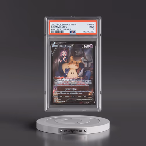 2022 Pokémon Sword & Shield Brilliant Stars #TG16 Mimikyu V - Holo Full Art (PSA 9 MINT)