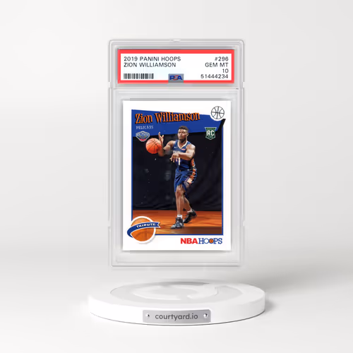 2019 Panini Hoops #296 Zion Williamson (PSA 10 GEM MINT)