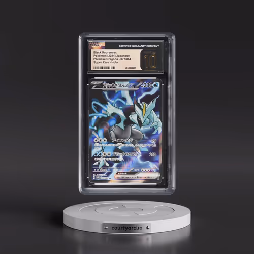 2024 Paradise Dragona - sv7a #077/064 Black Kyurem ex - Super Rare Holo (CGC 10 PRISTINE)