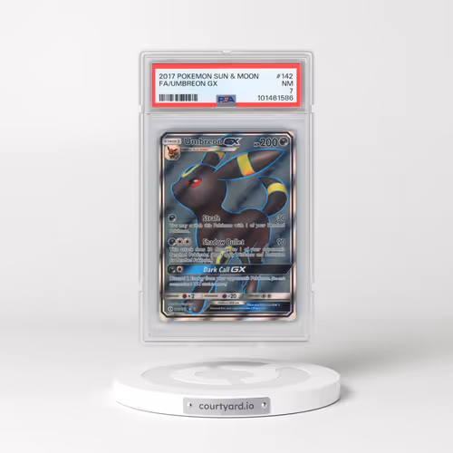 2017 Pokémon Sun & Moon #142 Umbreon GX - Holo Full Art (PSA 7 NM)